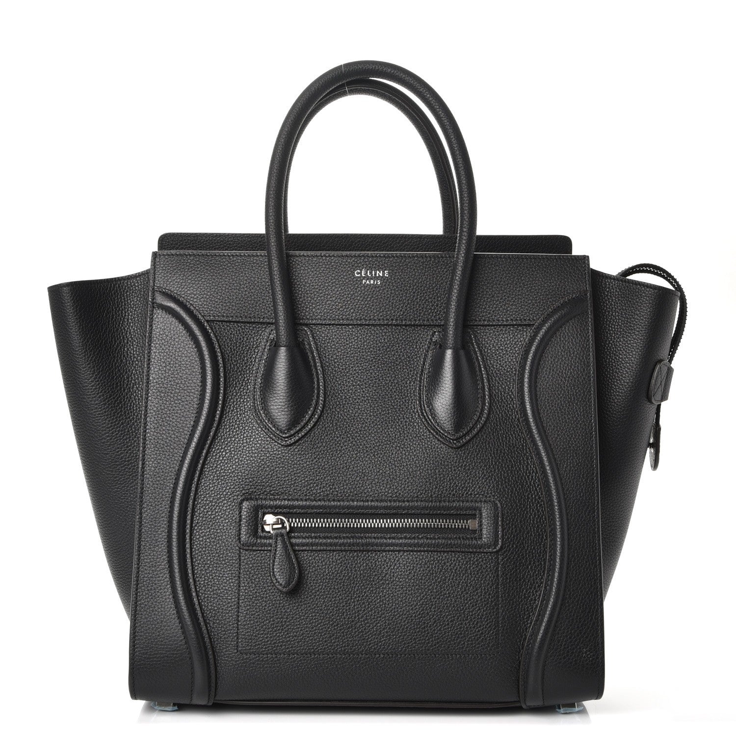 Celine Drummed Calfskin Mini Luggage Black 1 of 8