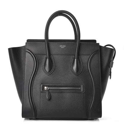 Celine Drummed Calfskin Mini Luggage Black 1 of 8