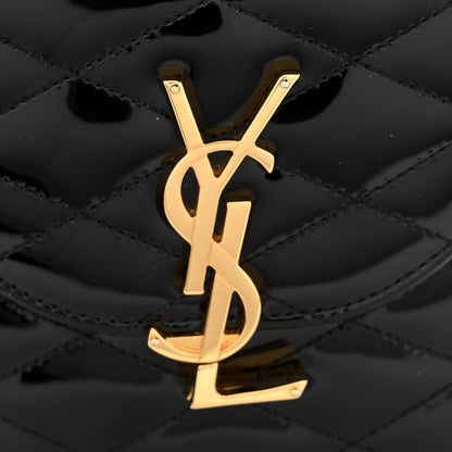 Saint Laurent Patent Matelasse Monogram June Box Bag Black 7 of 9