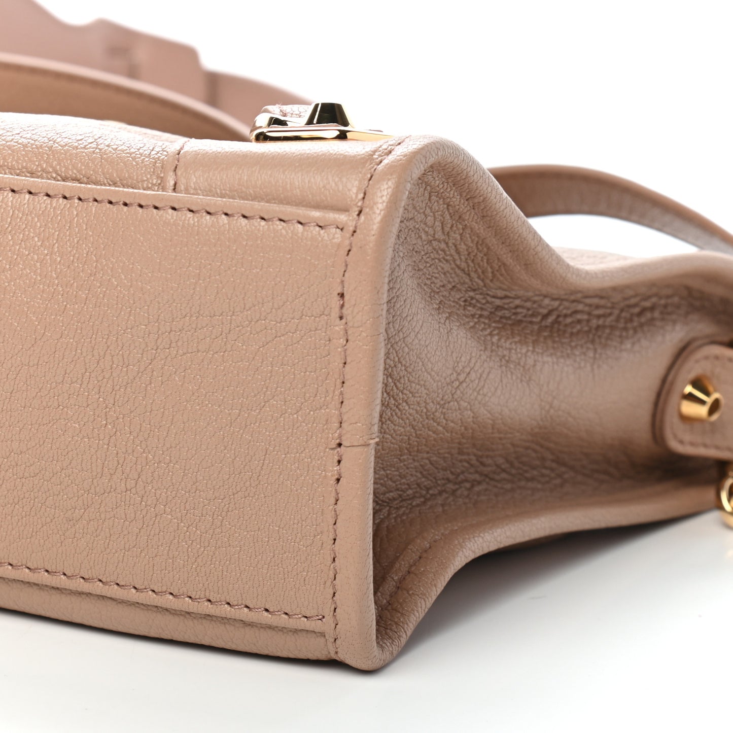 Chevre Gold Metallic Edge Hardware S City Rose Des Sables