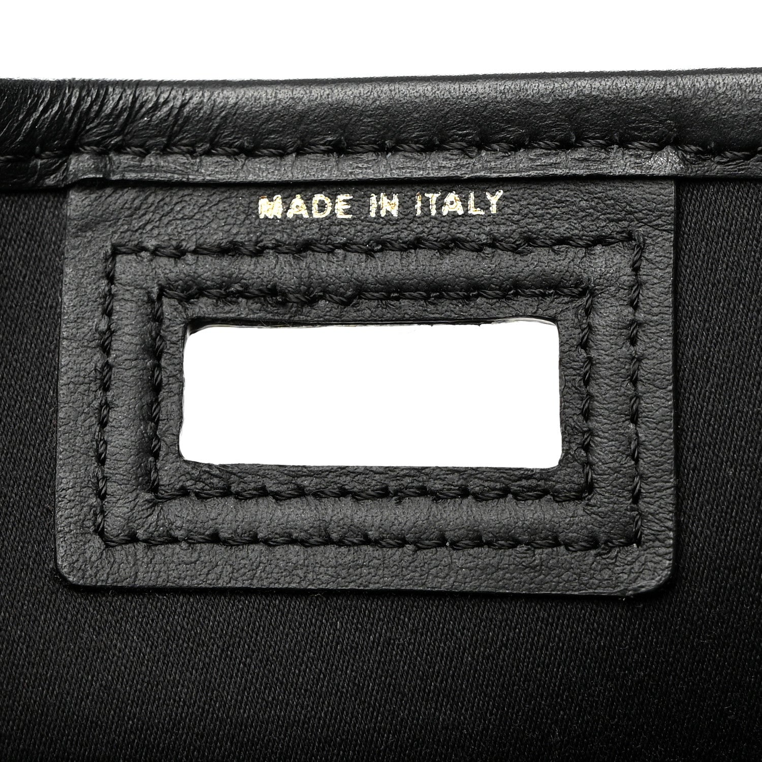Fendi Glazed Fabric Vitello Century FF 1974 Stamp Patch Mini Peekaboo Defender Cover Mogano Panna Black 8 of 8