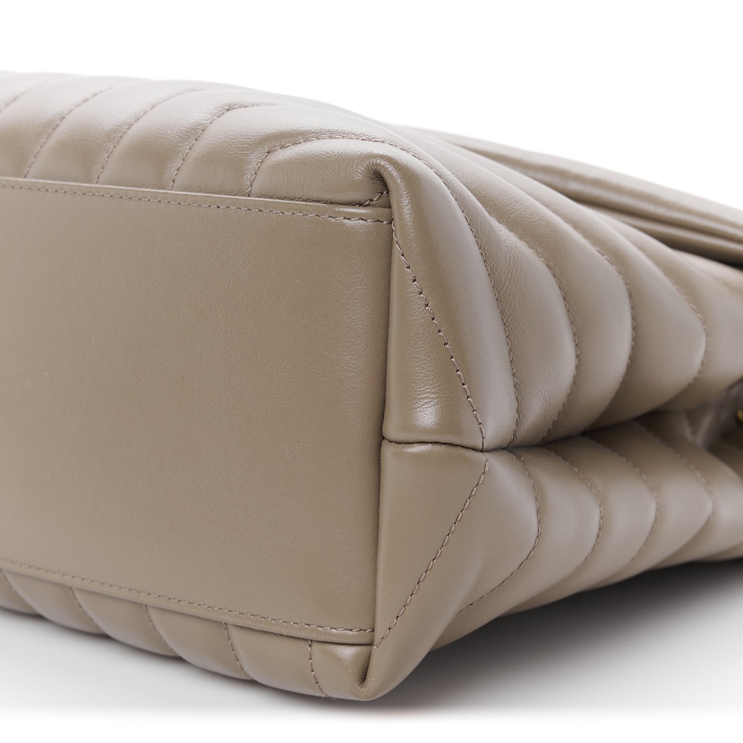 Saint Laurent Calfskin Y Quilted Monogram Medium Loulou Chain Satchel Taupe 11 of 11