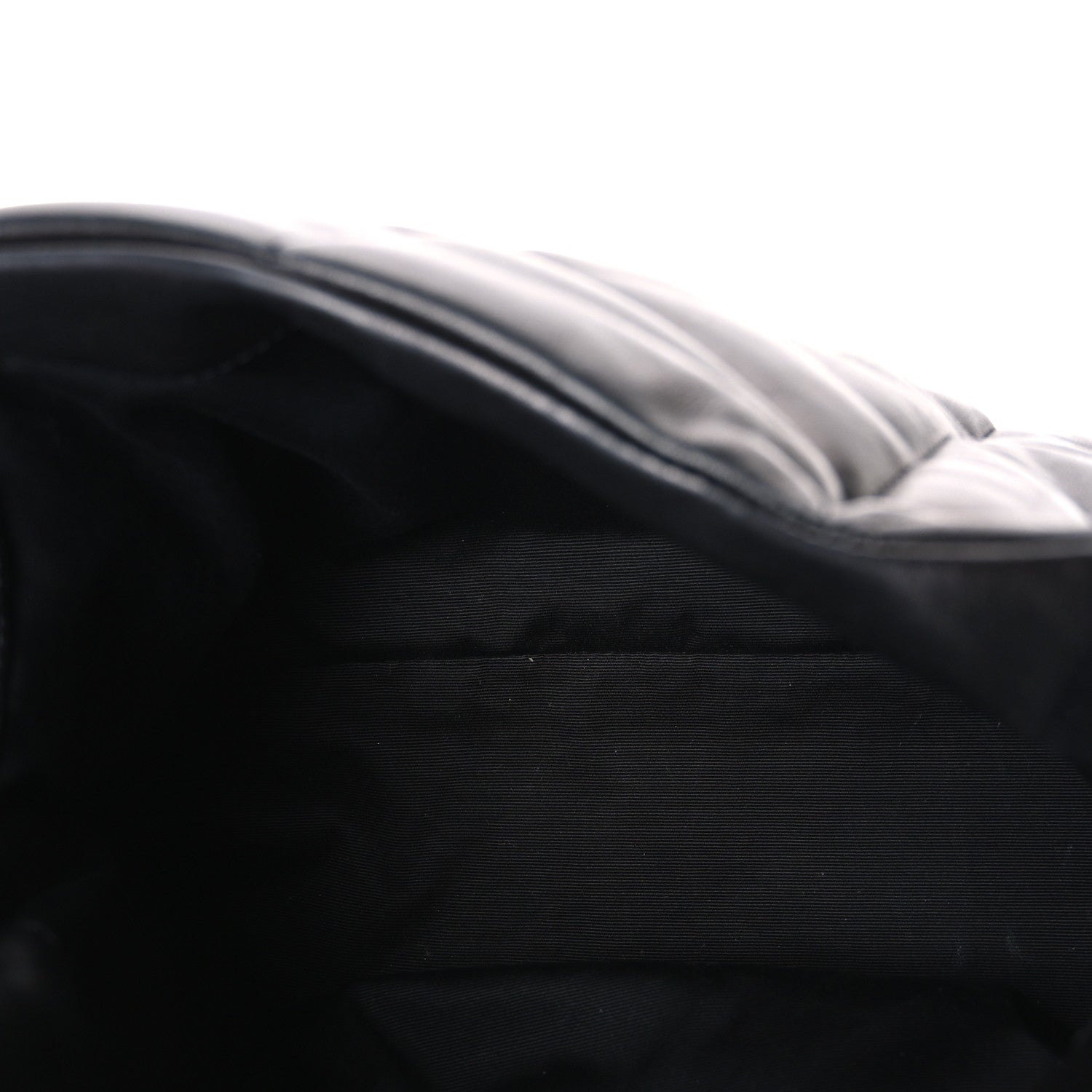 Saint Laurent Lambskin Quilted Monogram Monochrome Medium Loulou Puffer Chain Satchel Black 5 of 10