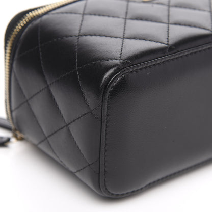 Chanel Lambskin Quilted Small Vanity Case With Chain Black 8 of 10
