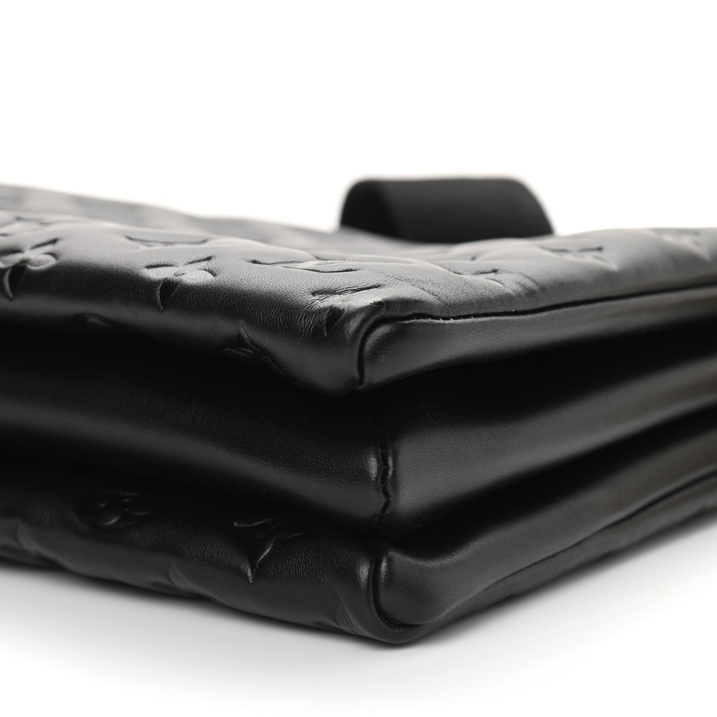 Lambskin Embossed Monogram Coussin MM Black