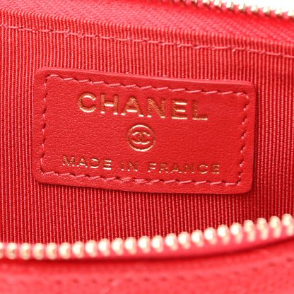 Chanel Caviar Quilted Classic iPhone Pouch Red 7 of 8
