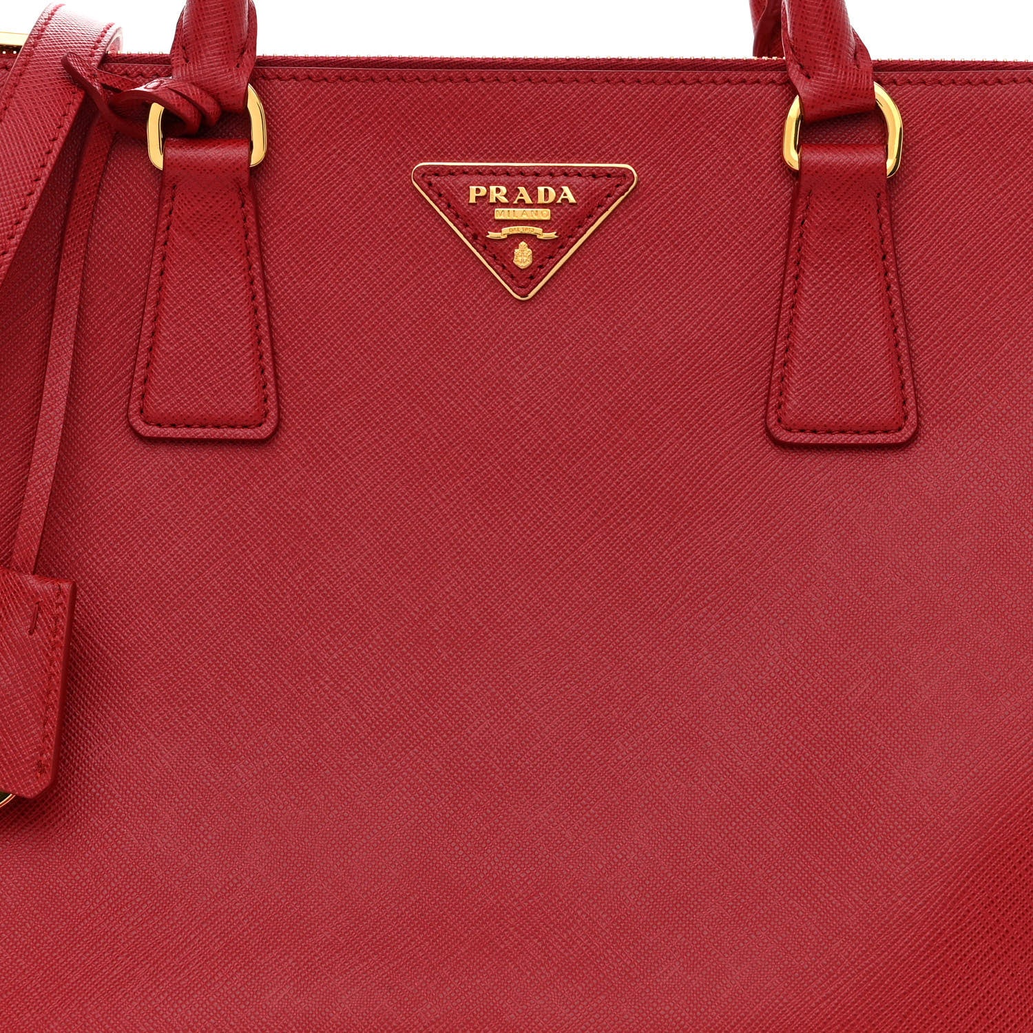 Prada Saffiano Medium Galleria Double Zip Tote Fuoco 10 of 14
