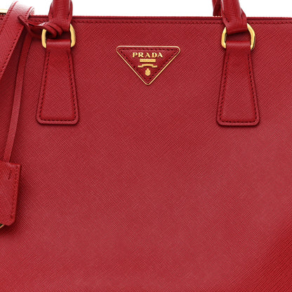 Prada Saffiano Medium Galleria Double Zip Tote Fuoco 10 of 14