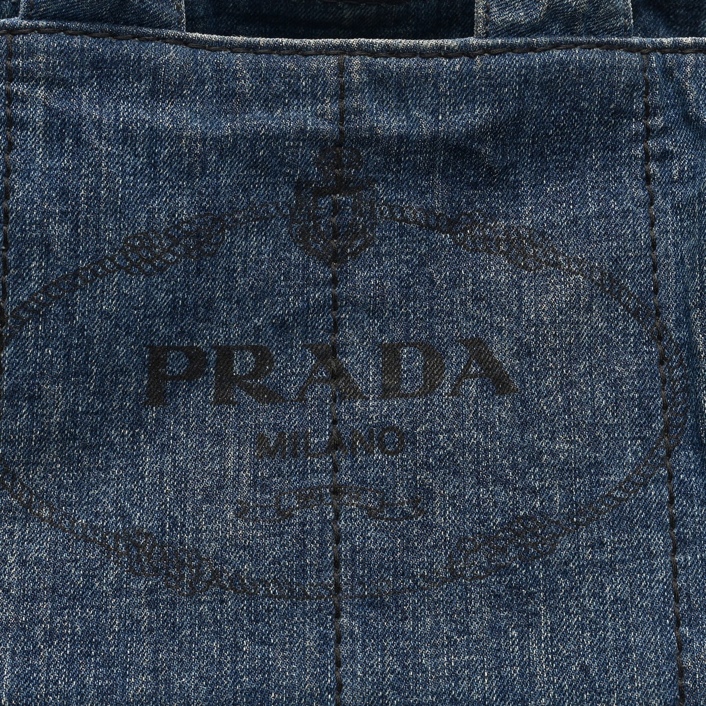 Denim Canapa Logo Tote Avio