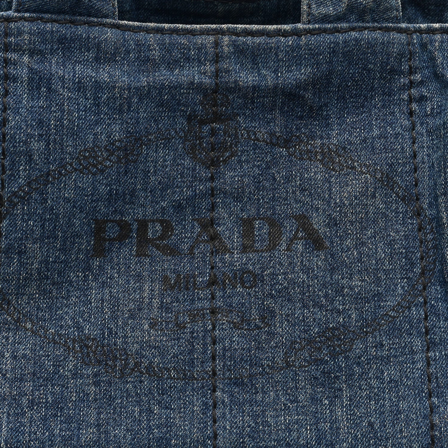Prada Denim Canapa Logo Tote Avio 7 of 11