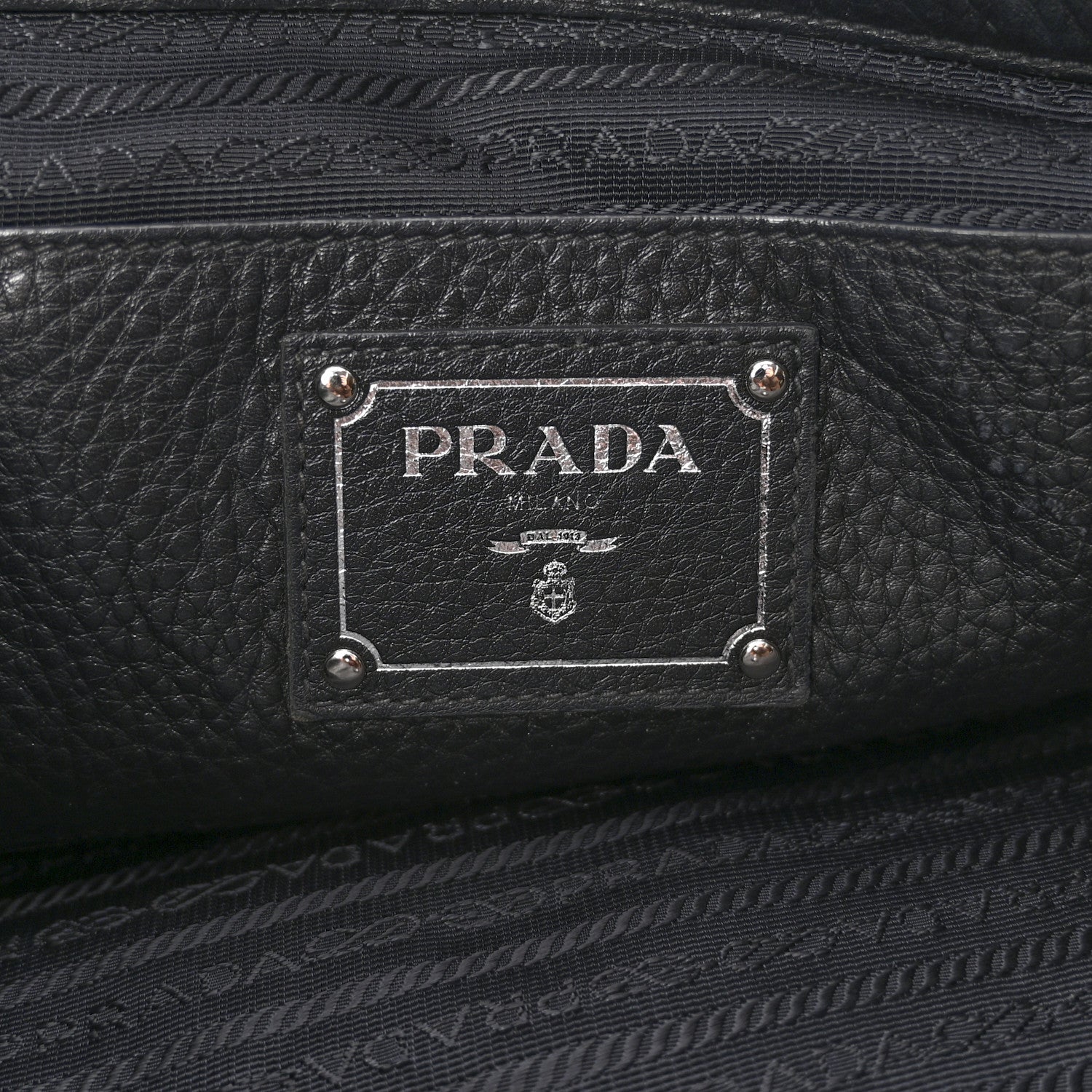 Prada Vitello Phenix Tote Black 6 of 15