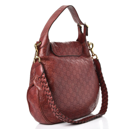 Gucci Guccissima Large New Pelham Satchel Red 3 of 9