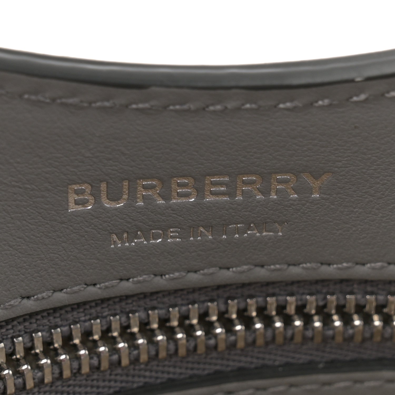 Burberry Calfskin Check Mini Pocket Bag Grey 6 of 10