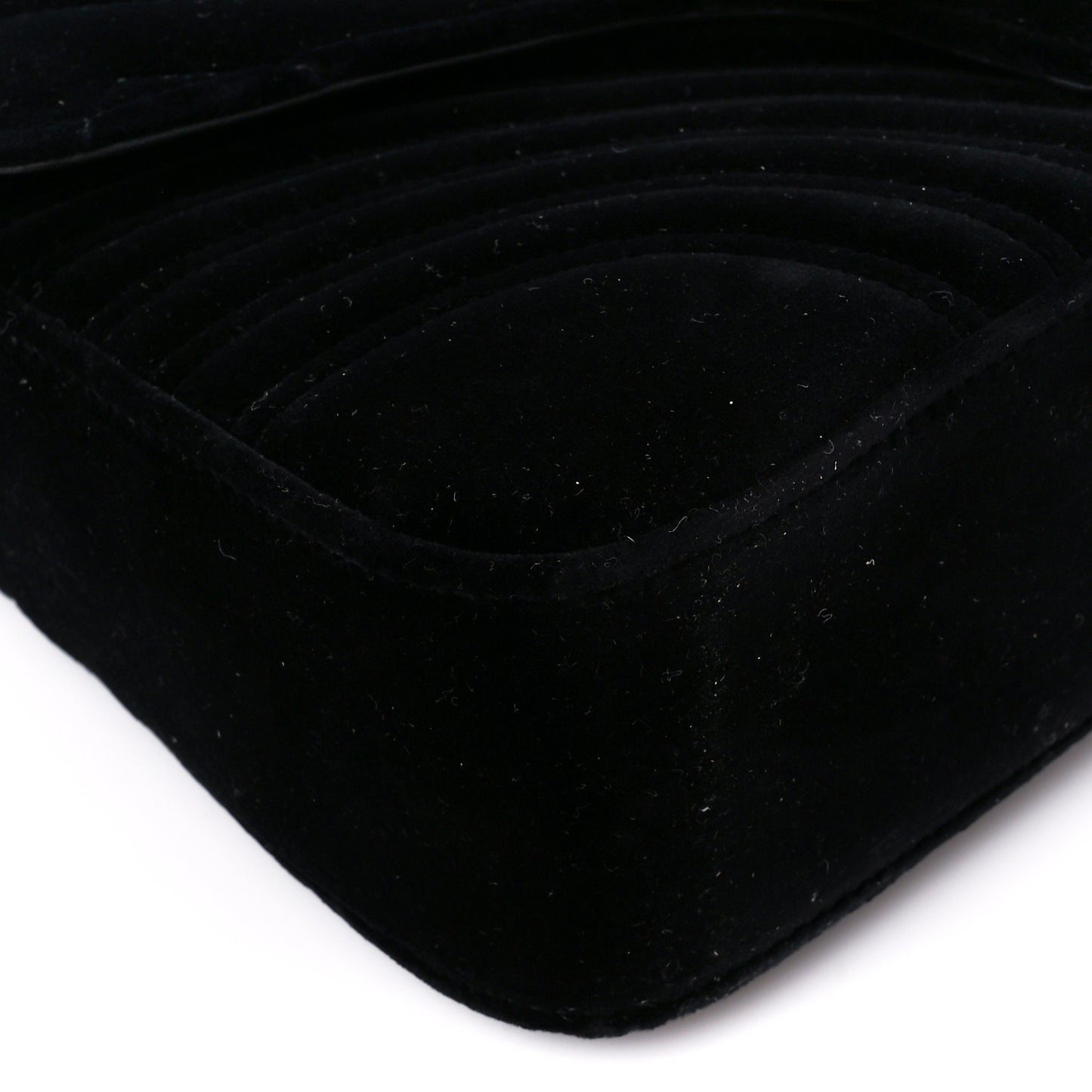 Velvet Matelasse Medium GG Marmont Shoulder Bag Black