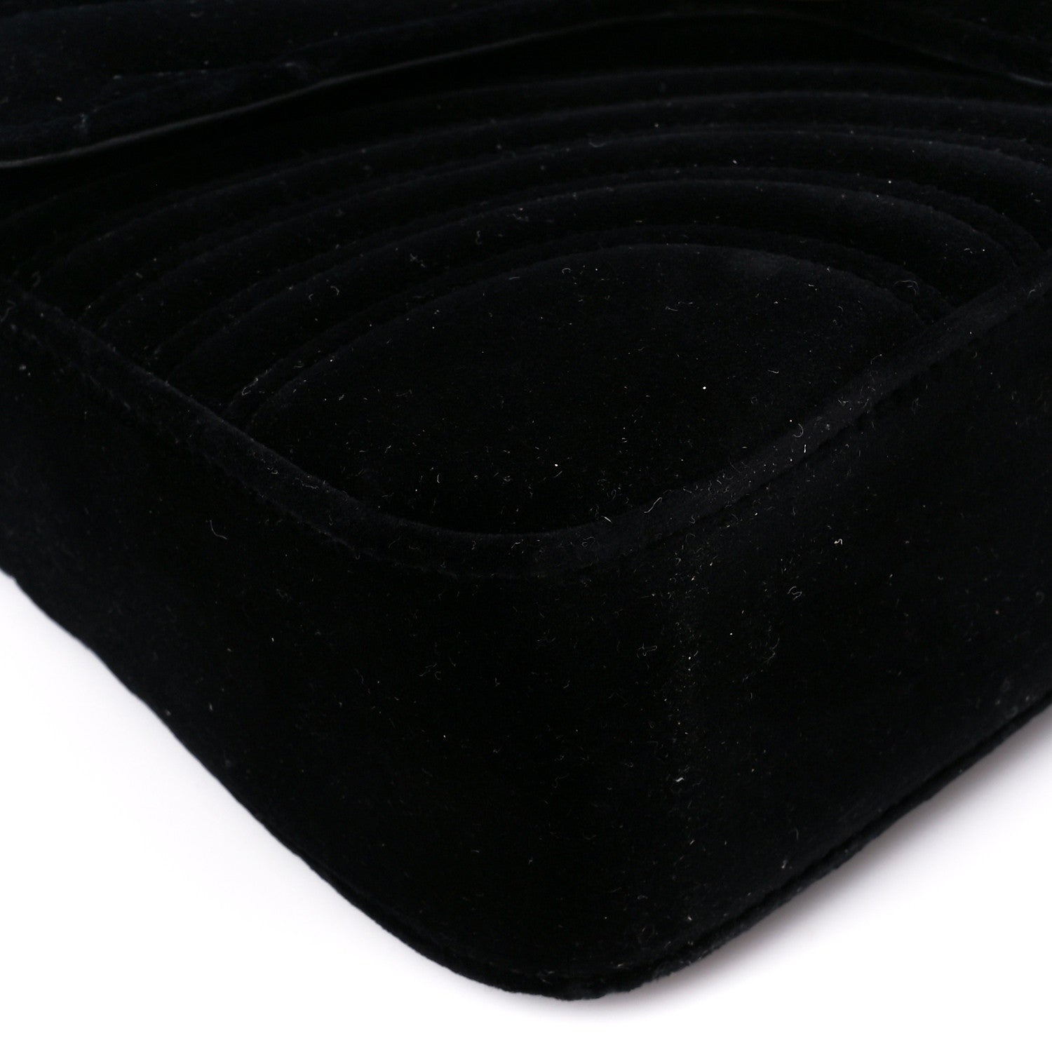Gucci Velvet Matelasse Medium GG Marmont Shoulder Bag Black 10 of 11