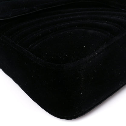 Gucci Velvet Matelasse Medium GG Marmont Shoulder Bag Black 10 of 11