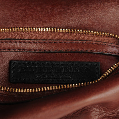 Burberry Prorsum Calfskin Embellished Nasmyth Clutch Dark Brown Bright Yellow 6 of 8