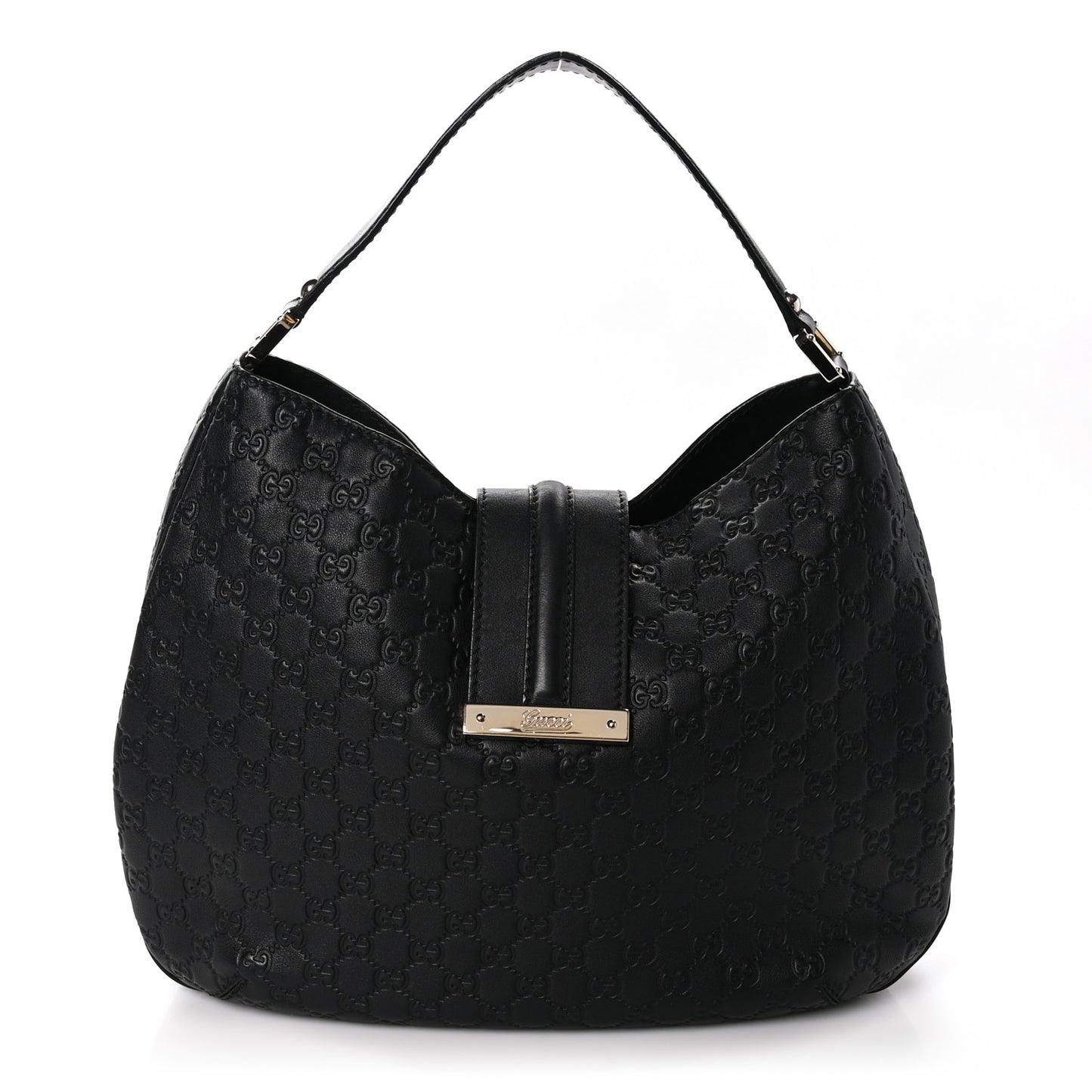 Guccissima Large New Ladies Web Hobo Black