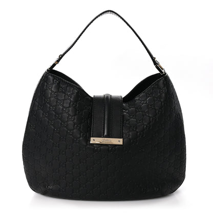 Gucci Guccissima Large New Ladies Web Hobo Black 1 of 12