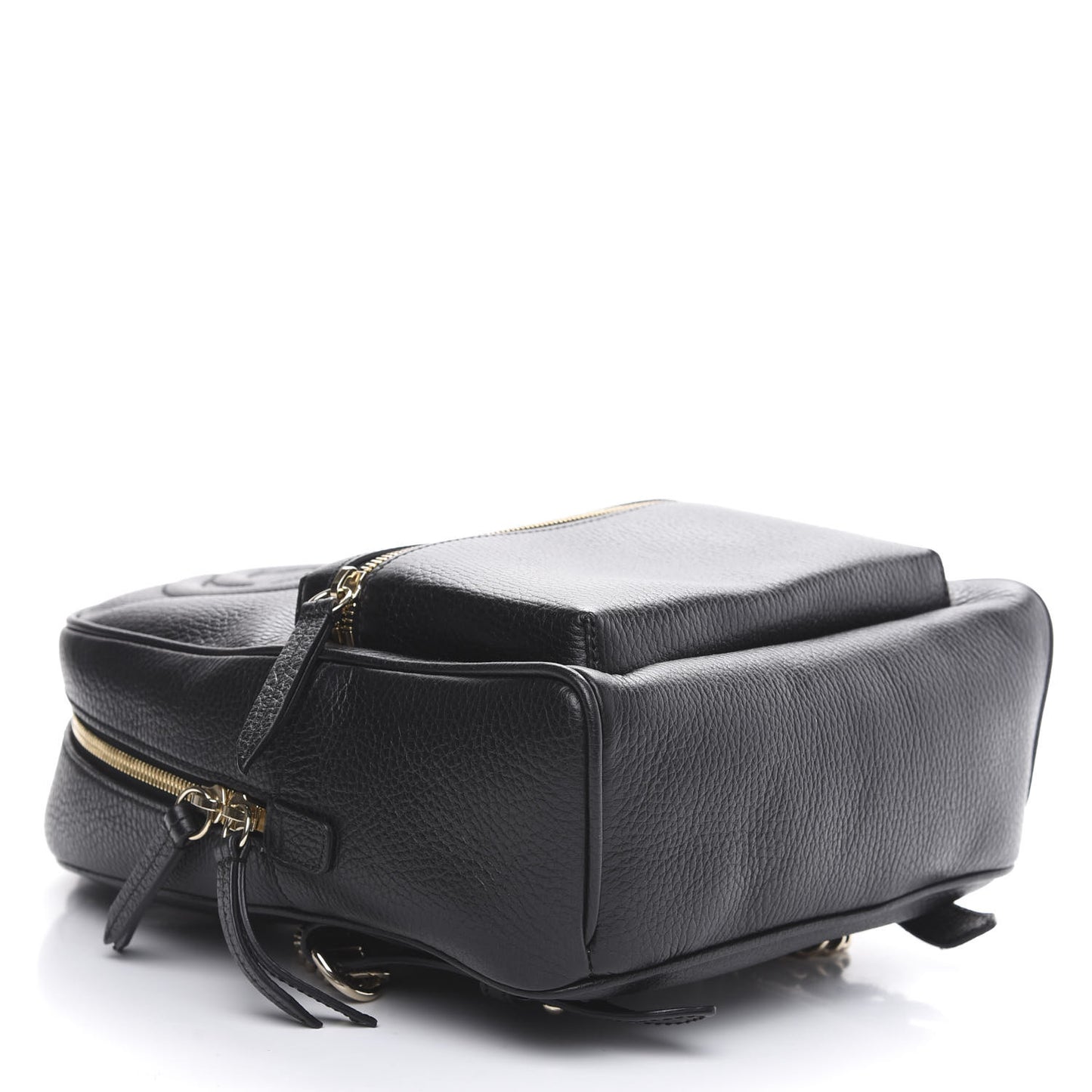 Pebbled Calfskin Soho Chain Backpack Black