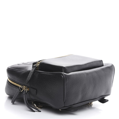 Gucci Pebbled Calfskin Soho Chain Backpack Black 3 of 10