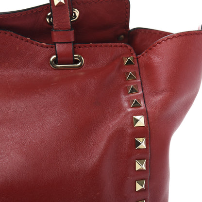 Valentino Garavani Vitello Small Rockstud Tote Rosso Valentino 16 of 18