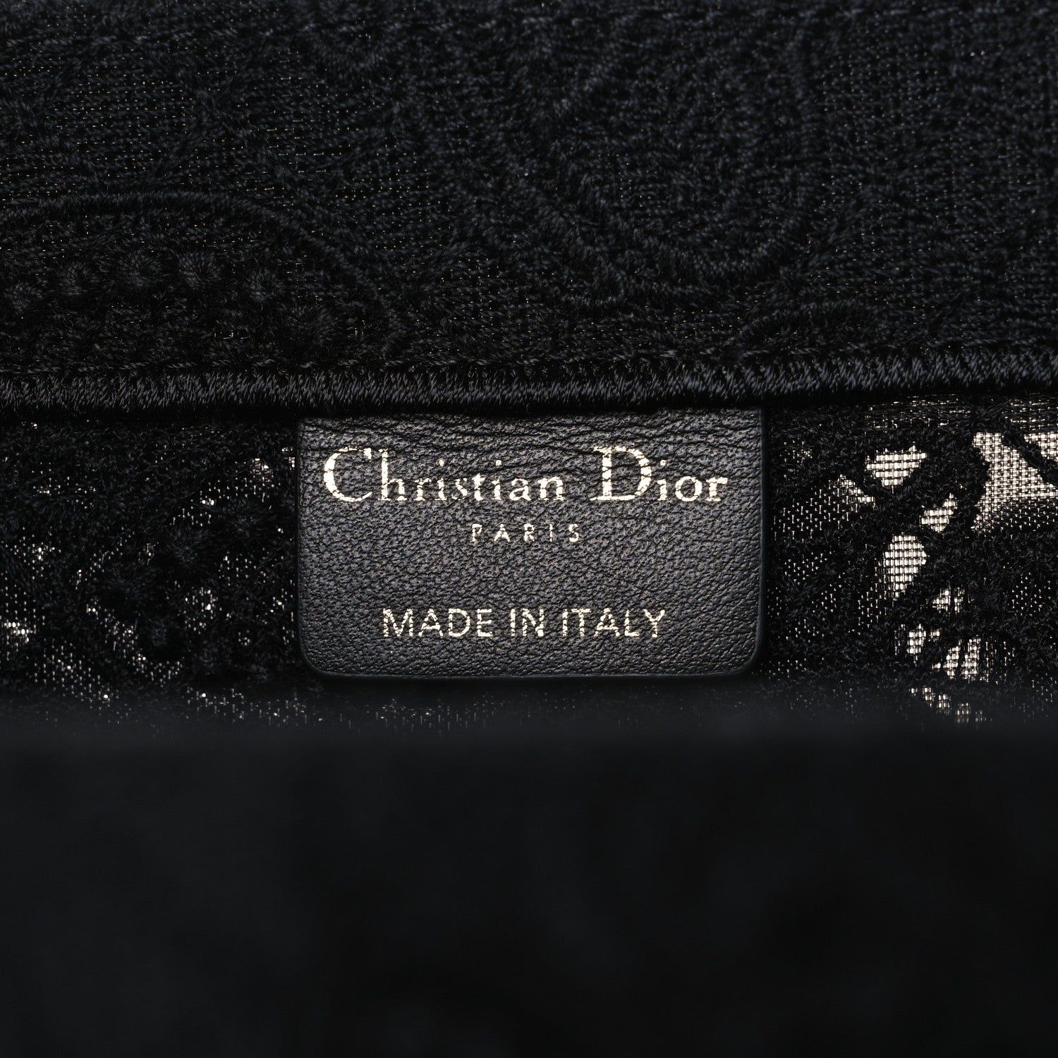 Christian Dior Embroidered 3D Macrame D-Lace Butterfly Medium Book Tote Black 5 of 9