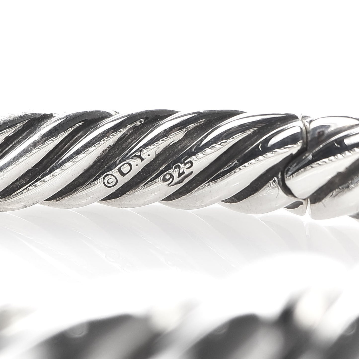Sterling Silver 17mm Pure Form Cable Bracelet