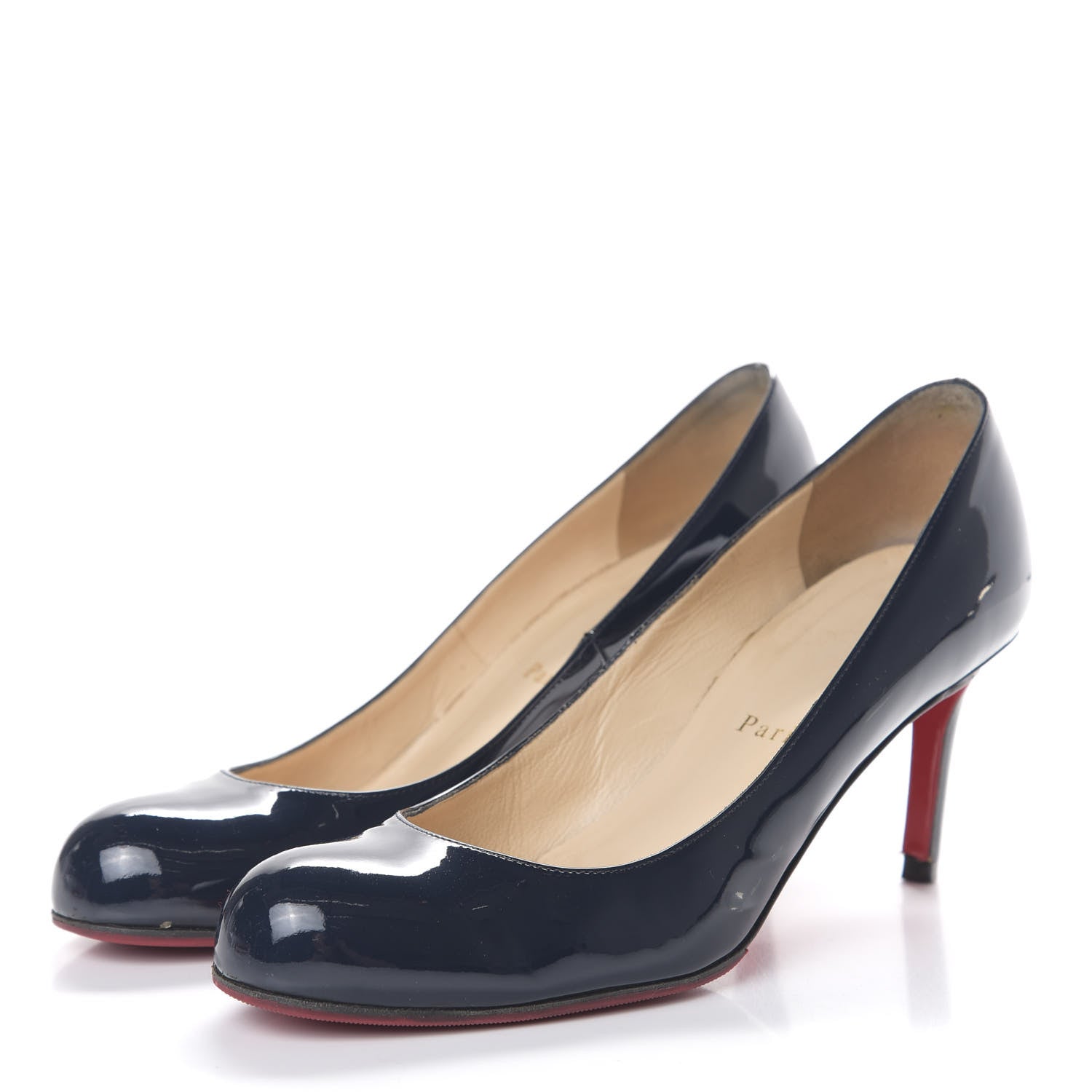 Christian Louboutin Patent Simple 70 Pumps 37.5 China Blue 3 of 11