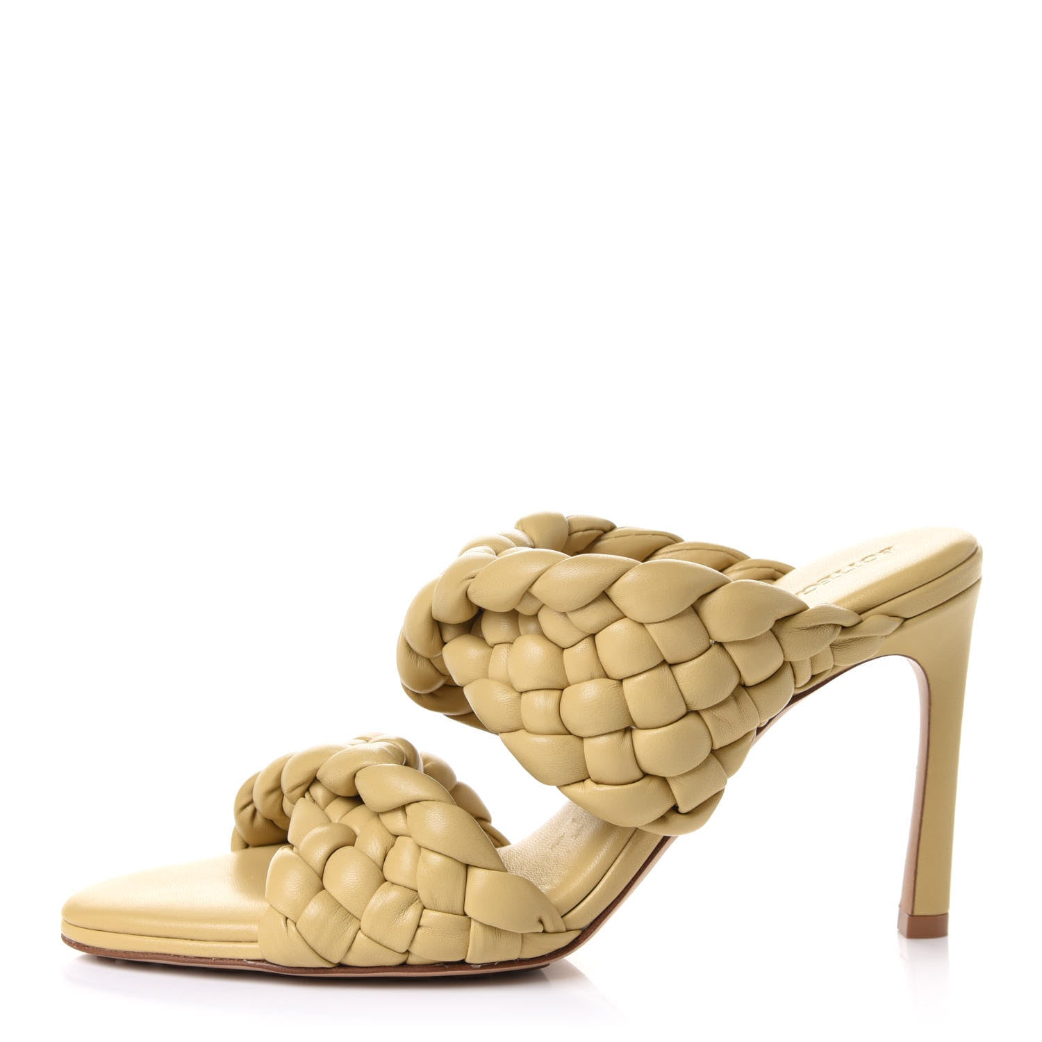 Bottega Veneta Nappa Twisted Padded Intrecciato Curve Slide Sandals 36 Tapioca 1 of 9