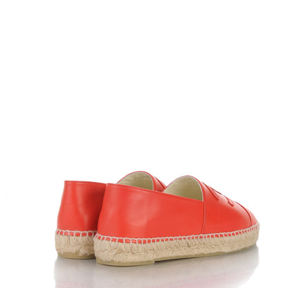 Chanel Lambskin CC Espadrilles 38 Red 4 of 7