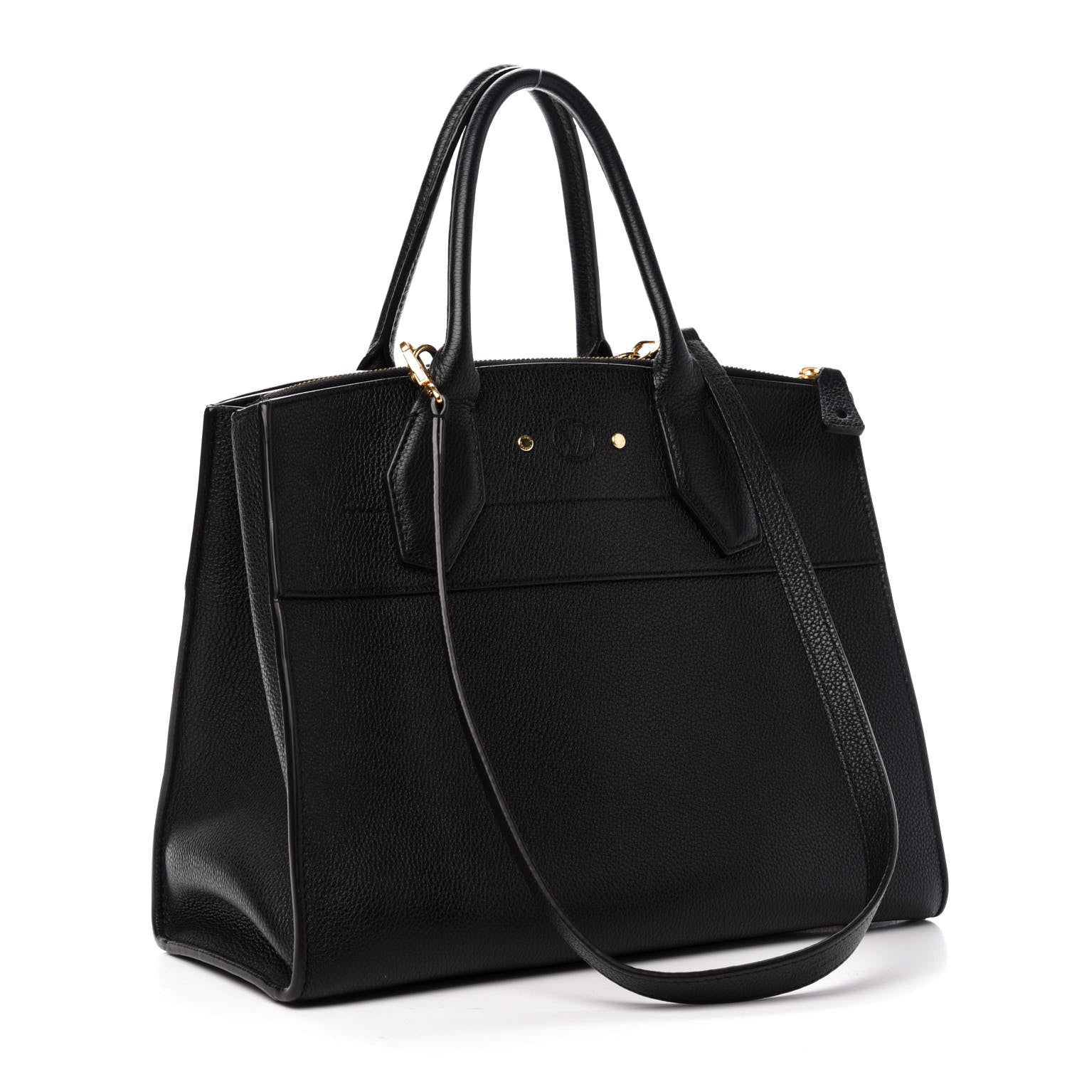 Louis Vuitton Taurillon City Steamer MM Black 3 of 9