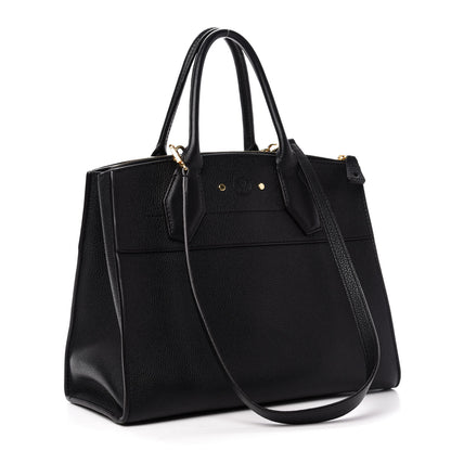 Louis Vuitton Taurillon City Steamer MM Black 3 of 9