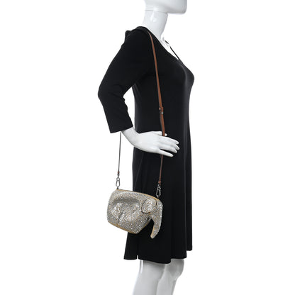 Loewe LOEW Suede Mini Elephantt Crystal Embellished Crossbody Bag 2 of 10