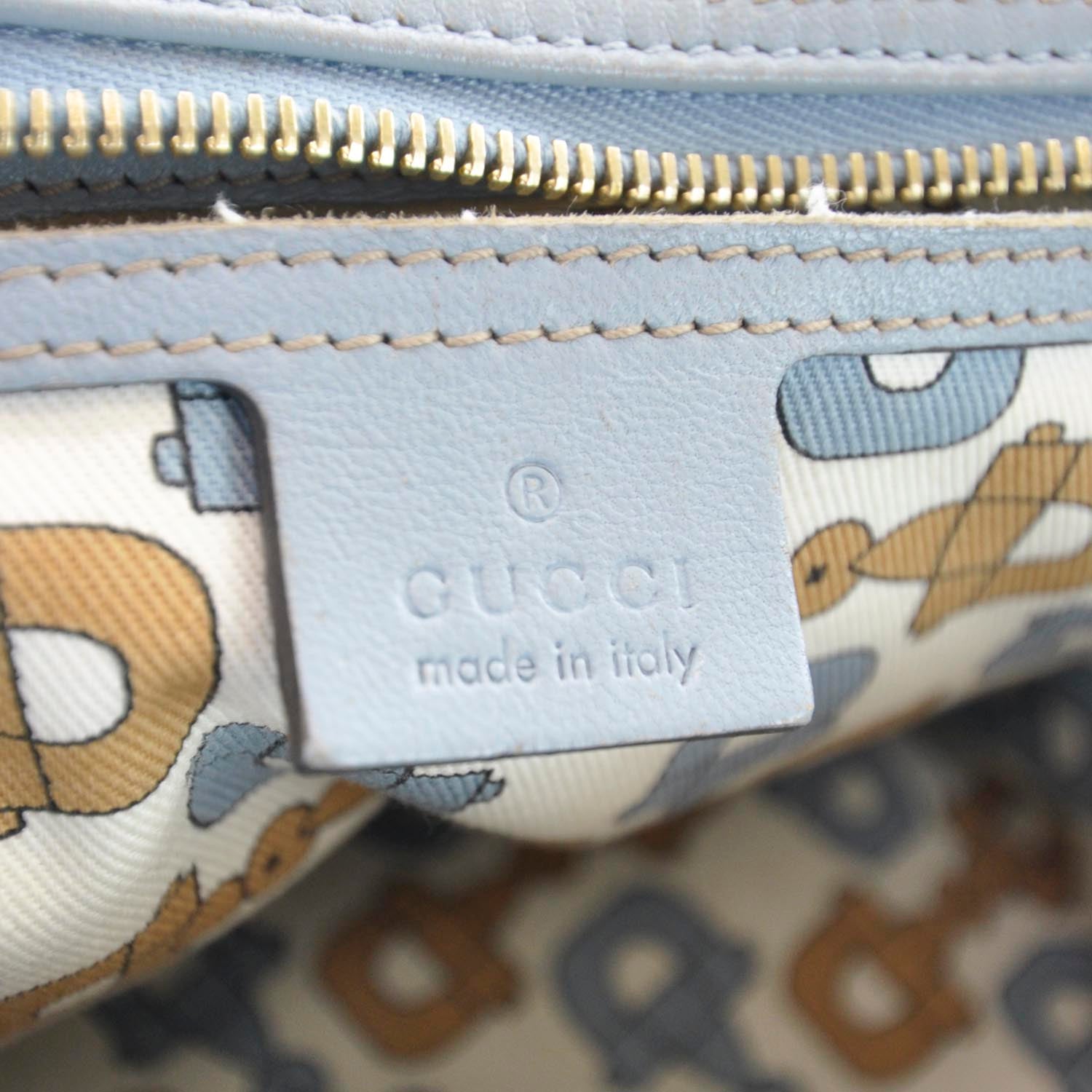 Gucci Guccissima Medium Joy Boston Light Blue 9 of 10