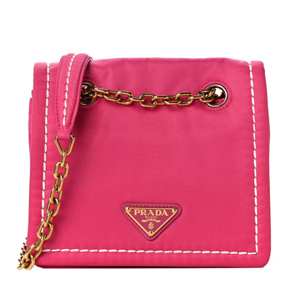 Prada Nylon Tessuto Small Chain Shoulder Bag Fuxia 1 of 12
