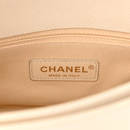 Chanel Grained Calfskin Quilted Small Cuba Top Handle Flap White 6 of 14