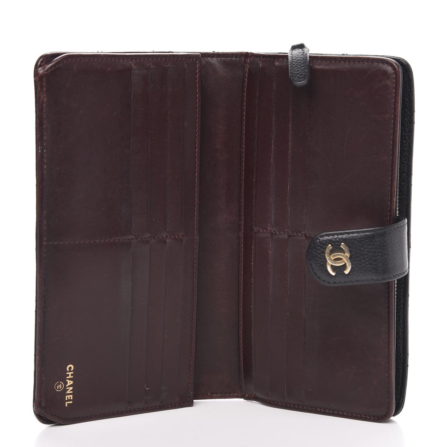 Caviar Quilted CC French Wallet Black