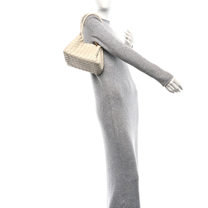 Bottega Veneta Nappa Intrecciato Small Parachute Shoulder Bag Sea Salt 2 of 14