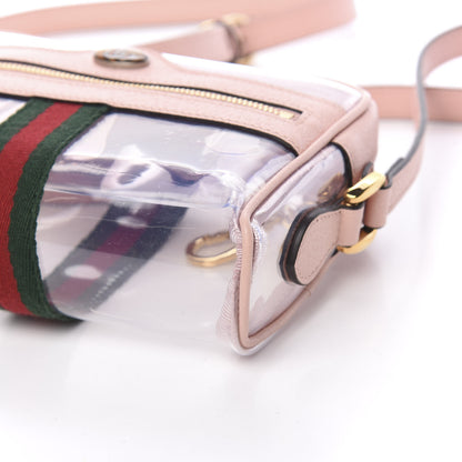 Gucci Vinyl Web Mini Ophidia Transparent Shoulder Bag Perfect Pink 8 of 10