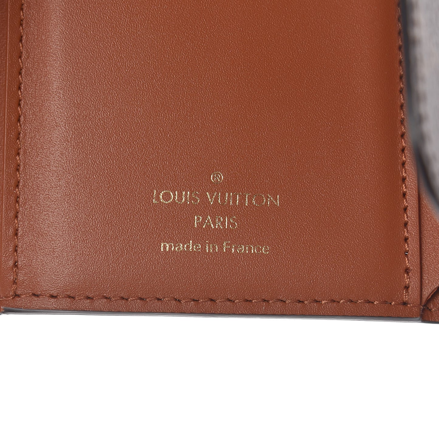 Monogram Flower Lock Compact Wallet Caramel