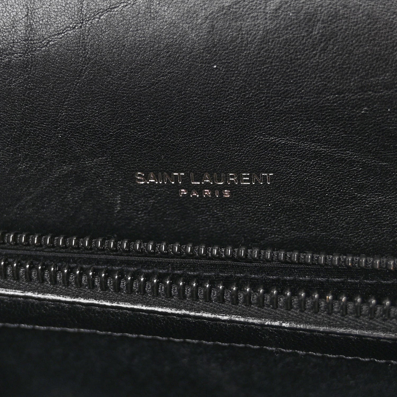 Saint Laurent Sheepskin Matelasse Chevron Monogram Monochrome Medium College Bag Black 6 of 10