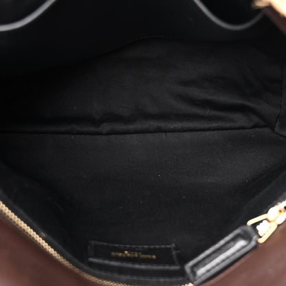 Saint Laurent Raffia Calfskin Monogram Medium Niki Chain Satchel Natural 5 of 10