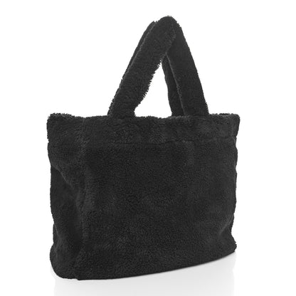 Prada Terry Cloth Tote Bag Black White 3 of 9