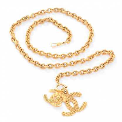Chanel Double CC Chain Necklace Gold 3 of 5