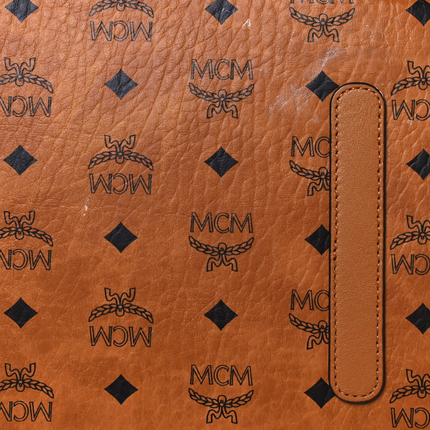 MCM Visetos Large Liz Reversible Shopper Tote Cognac 12 of 20