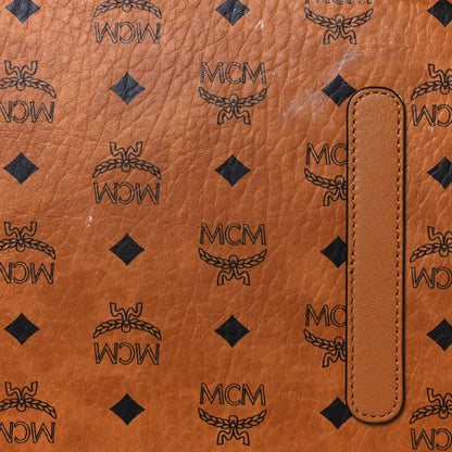 MCM Visetos Large Liz Reversible Shopper Tote Cognac 12 of 20