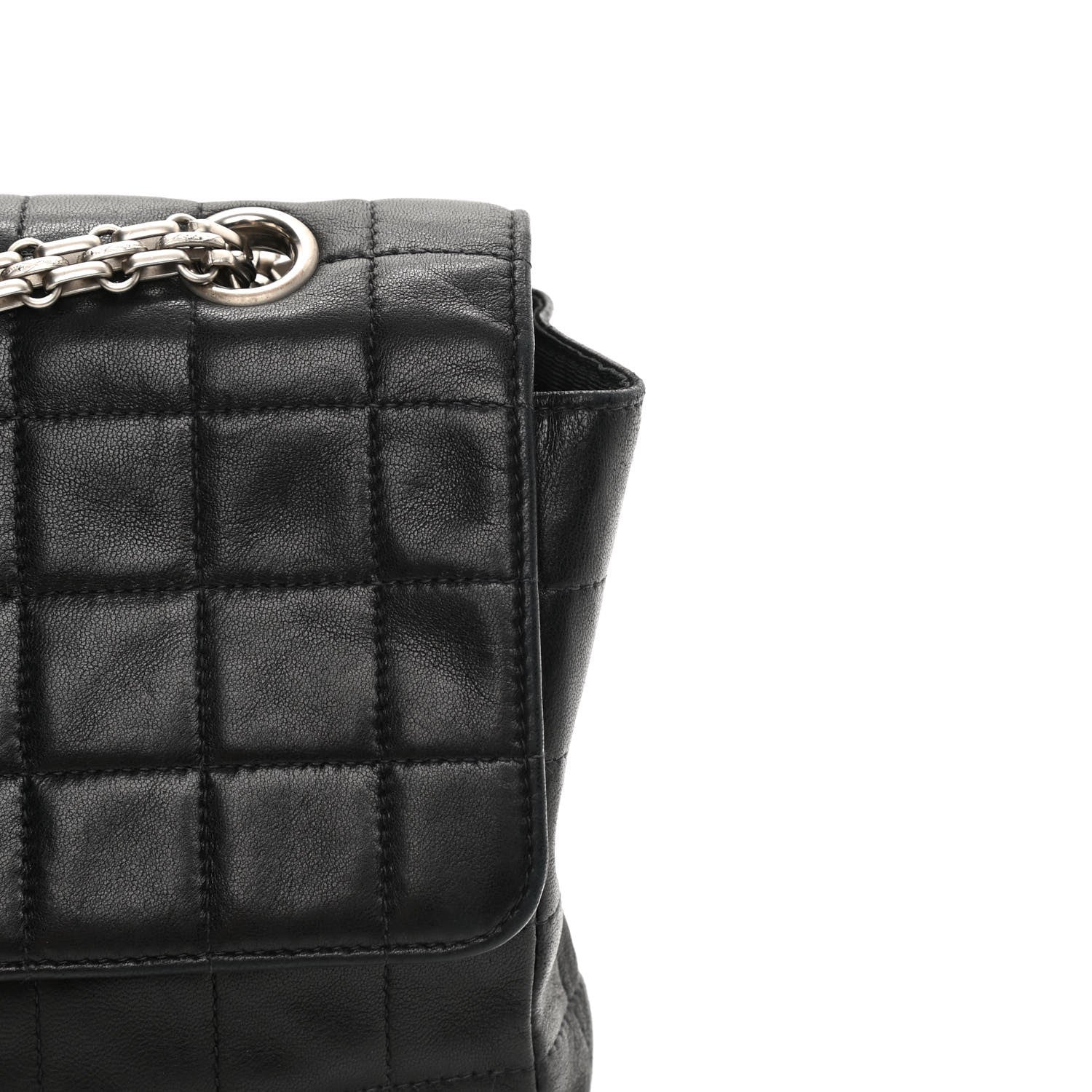 Chanel Lambskin Chocolate Bar Mademoiselle Flap Black 13 of 16