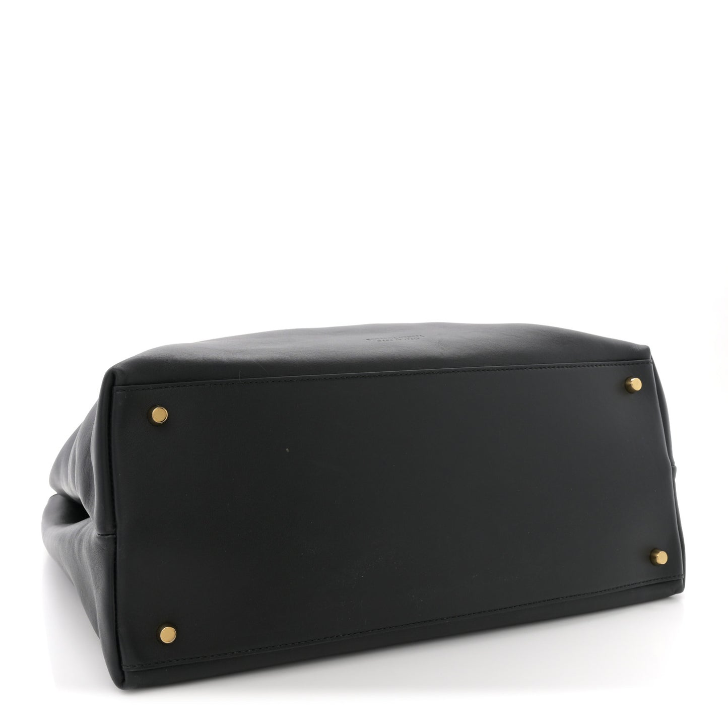 Silky Calfskin Large Andiamo Shoulder Bag Black