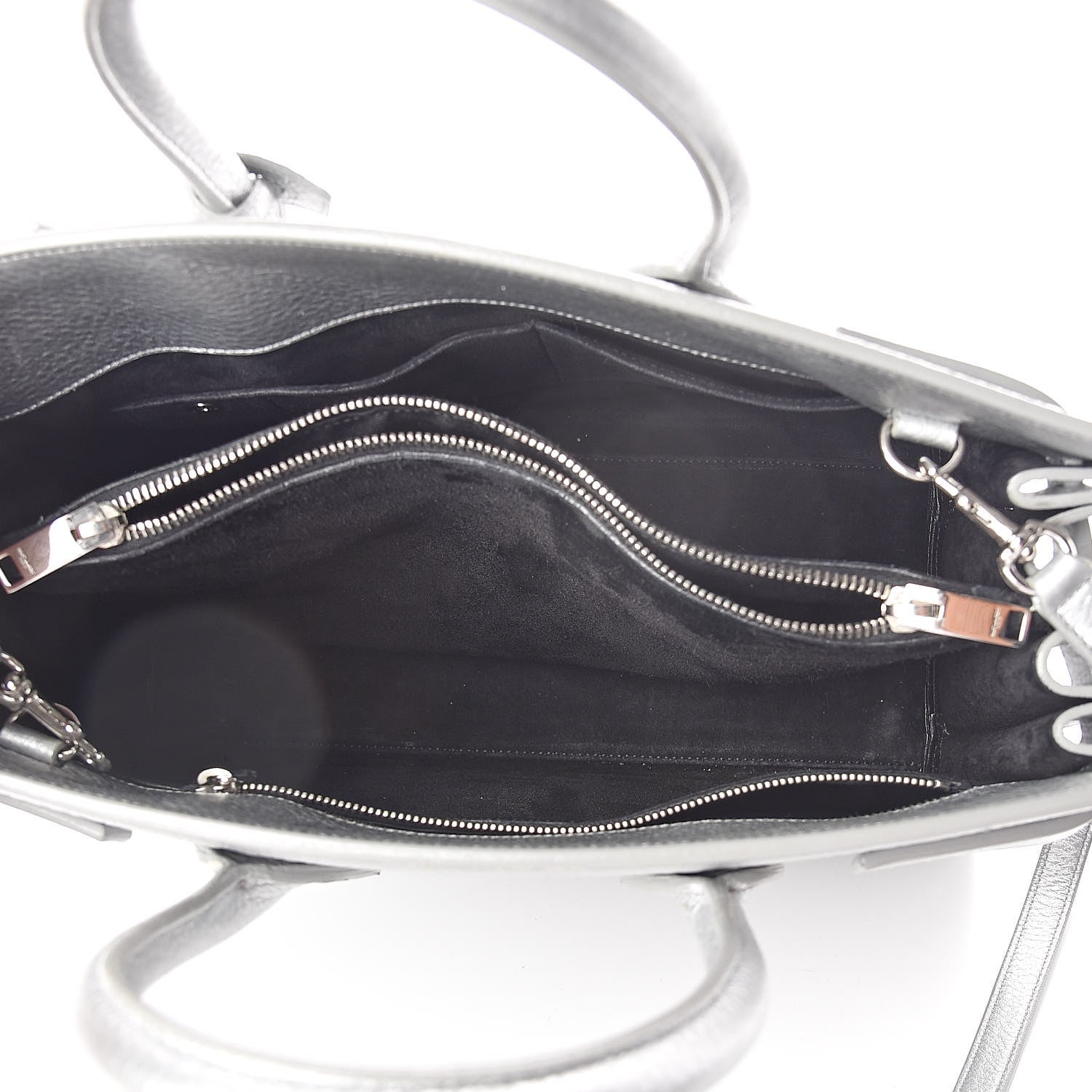 Saint Laurent Metallic Calfskin Small Sac De Jour Silver 5 of 9
